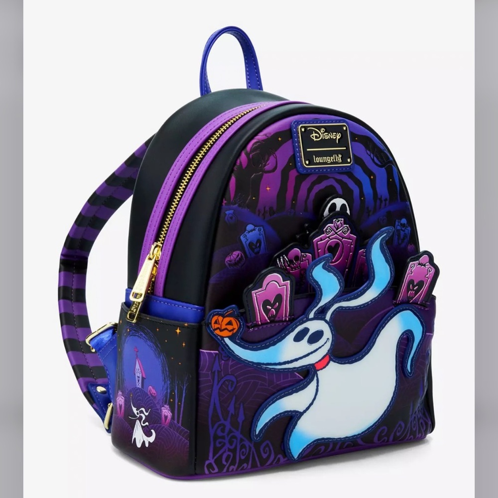 Loungefly Disney The Nightmare Before Christmas Zero Graveyard Mini Backpack - Picture 3 of 9
